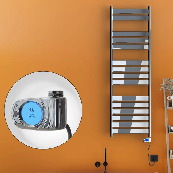 Bora Bora Elektrikli Havlupan 600 Watt 500x1600 Krom (Musa Termostat) ürün görseli 1