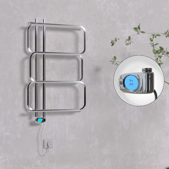 MATSU Elektrikli Havlupan 540x884  Krom (Musa Termostat) 200W ürün görseli 1
