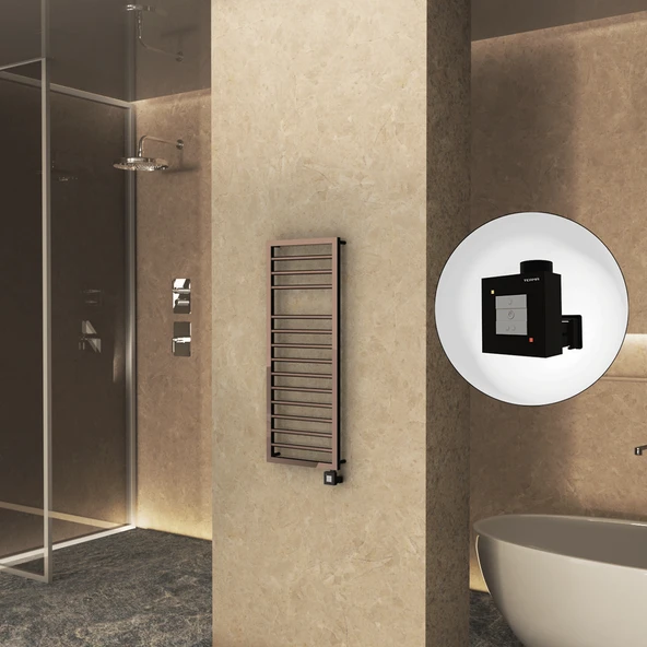 NAXOS Elektrikli Havlupan 500x1193 Rose Gold Parlak (KTX1 Termostat) 300W ürün görseli 1