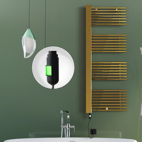 MALE Elektrikli Havlupan 600x1600  Altın (OnOff Düğmeli) 600W ürün görseli 1