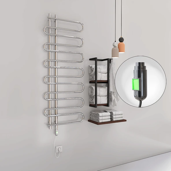 ZANTE Elektrikli Havlupan 600x1400  Krom (OnOff Düğmeli) 300W ürün görseli 1