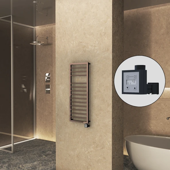 NAXOS Elektrikli Havlupan 500x1193 Rose Gold Parlak (KTX3 Termostat) 300W ürün görseli 1