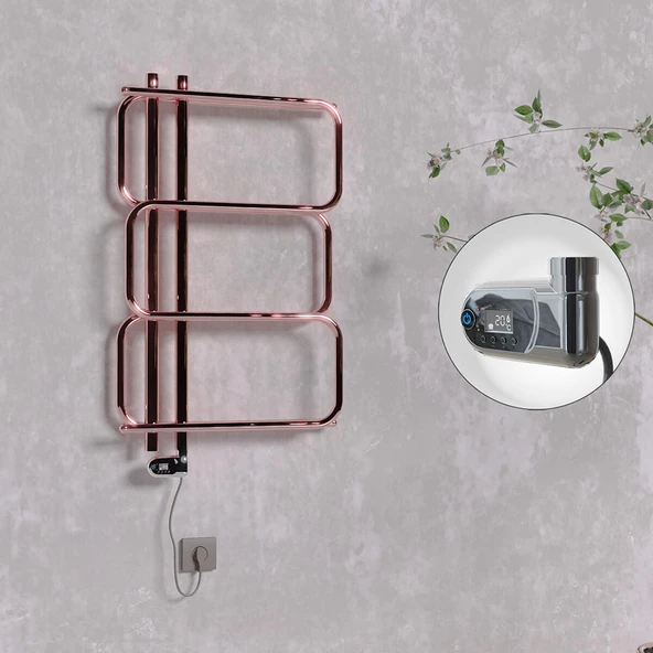 MATSU Elektrikli Havlupan 540x884  Rose Gold (Thesis Termostat) 200W ürün görseli 1