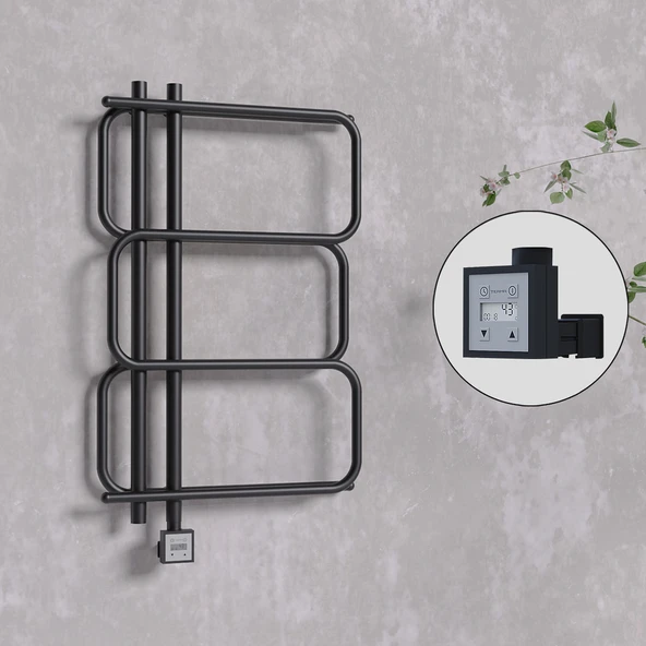 MATSU Elektrikli Havlupan 540x884  Siyah (KTX3 Termostat) 300W ürün görseli 1