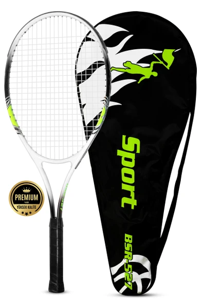 Deluxe 27 İnç Tenis Raketi Çantalı Yetişkin Tennis Racket L2 Grip 68 cm Neon Sarı 527 ürün görseli 1