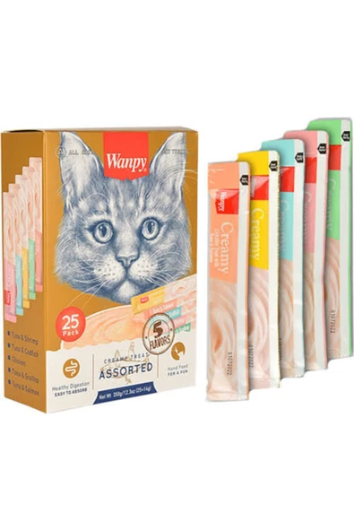 Wanpy Karışık Sivi Kedi Ödül Mamasi 14gr x 25 ad ürün görseli 1