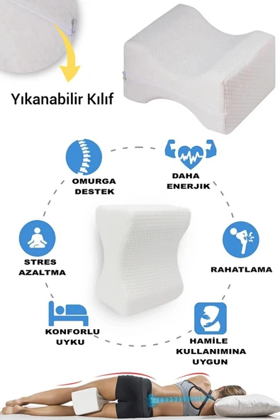 Wellgro Ortopedik Hamile Destek Yastığı Bacak Arası Yastık Hamile Yastığı, Yan Yatış Yastığı ürün görseli 1