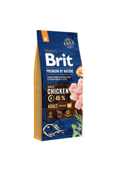 Brit Premium Nature Orta Irk Tavuklu Yetişkin Köpek Maması 15 Kg ürün görseli 1