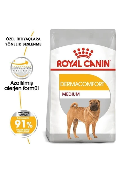 Royal Canin Medium Dermacomfort Yetişkin Köpek Maması 12 Kg ürün görseli 1