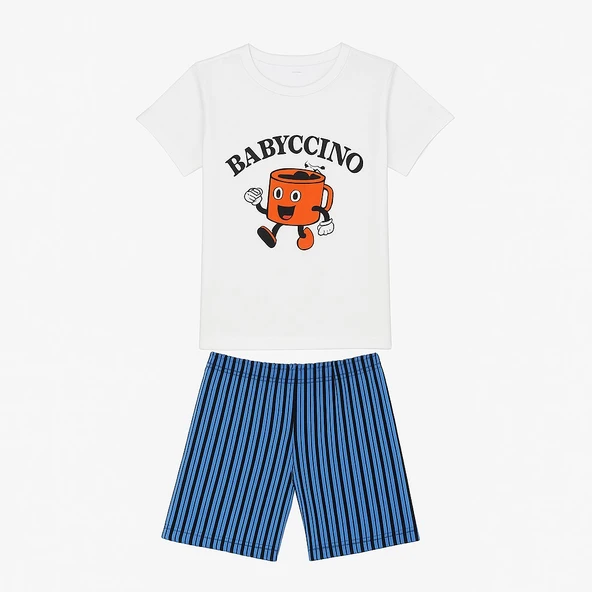 Çizgili Şortlu Erkek Çocuk Pijama Takım ürün görseli 1