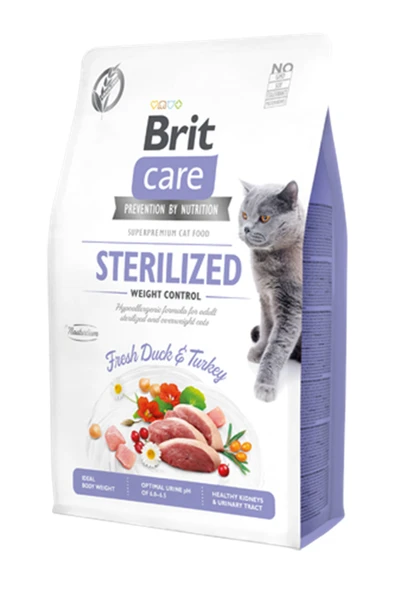 Brit Care Tahılsız Sterilised Kilo Dengeleyici Ördekli Kısır Kedi Maması 2 Kg ürün görseli 1
