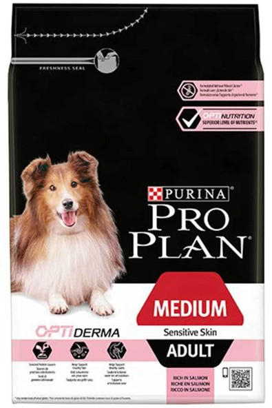 Pro Plan Medium Senstive Skin Somonlu Ve Pirinçli Yetişkin Orta Irk Köpek Maması 14 Kg ürün görseli 1