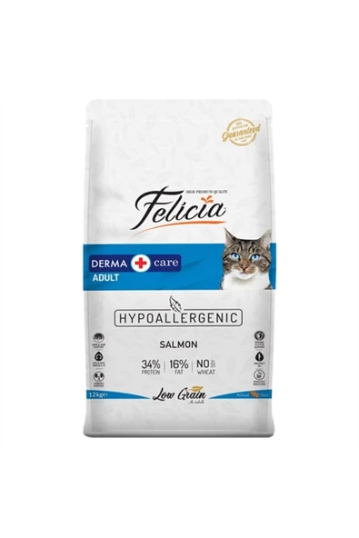 Adult Derma+care Somonlu Az Tahıllı Hipoalerjenik Kedi Kuru Maması 12 Kg. ürün görseli 1
