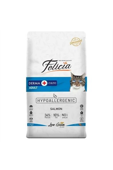 Somon Balıklı Düşük Tahıllı Hipoalerjenik Kedi Maması 12 Kg ürün görseli 1