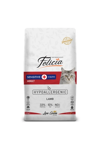 Az Tahıllı Adult Kedi 12 kg Yetişkin Kuzu Etli Hypoallergenic Kedi Maması Hipoalerjenik ürün görseli 1