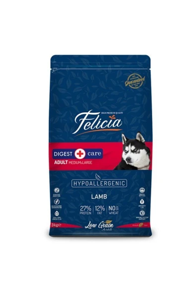 Düşük Tahıllı Hipoalerjenik Kuzu Etli Orta Ve Büyük Irk Yetişkin Köpek Maması 3 Kg ürün görseli 1