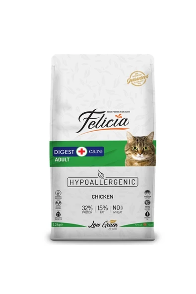 Volmin Petshop Az Tahıllı Yetişkin Tavuklu Hypoallergenic Kedi Maması 12 kg ürün görseli 1