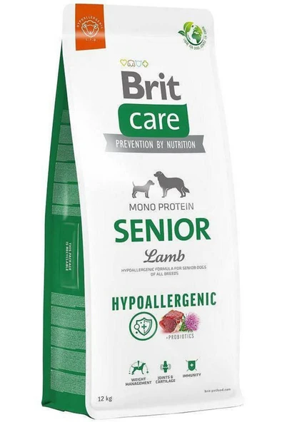 Hypo-Allergenic Tüm Irklar için Kuzulu ve Pirinçli Yaşlı Köpek Maması 12kg ürün görseli 1