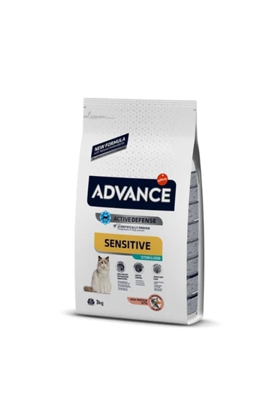 Kısırlaştırılmış Sensitive Somonlu Yetişkin Kedi Maması - 3 Kg ürün görseli 1