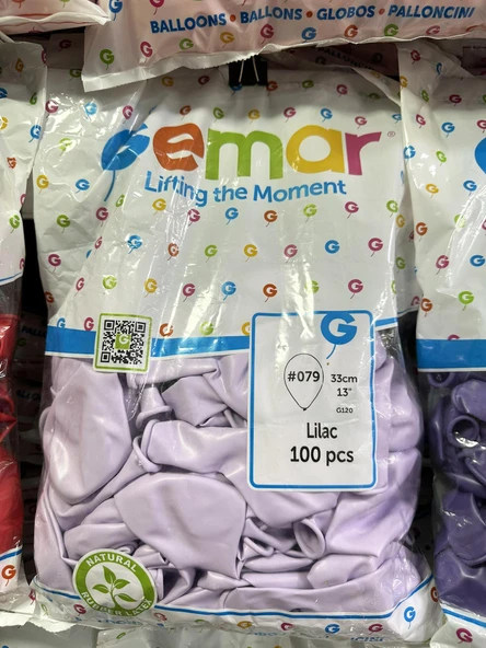 Gemar Parti Doğum Günü Organizasyon Balon - 33 Cm. - Lila - 100 Adet ürün görseli 1