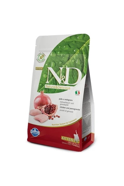 N-d Tahılsız Tavuklu Narlı Yavru Kedi Maması 5 Kg ürün görseli 1