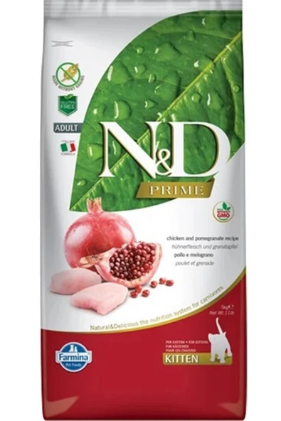 N & D Tahılsız Kitten Tavuklu Narlı Yavru Kedi Maması 5 kg ürün görseli 1