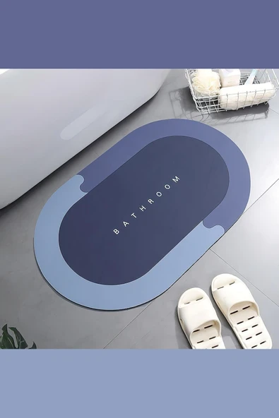 MUJGAN Sihirli Su Emici Anında Kurutma Yuvarlak Banyo Paspası ürün görseli 1