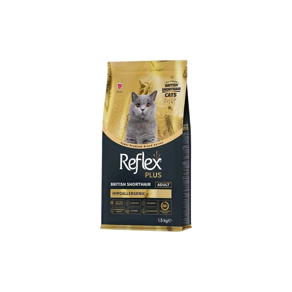 Plus British Shorthair Tavuklu 1.5 kg Yetişkin Kedi Maması ürün görseli 1
