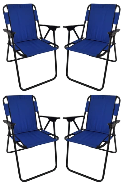 Mocca Style Mavi Plastik Kollu Sandalye 4lü ürün görseli 1