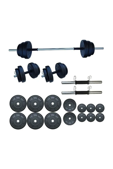 Mocca Style 75 Kg Ağırlık Seti 45 Kg Vücut Geliştirme Aleti Halter Seti ürün görseli 1
