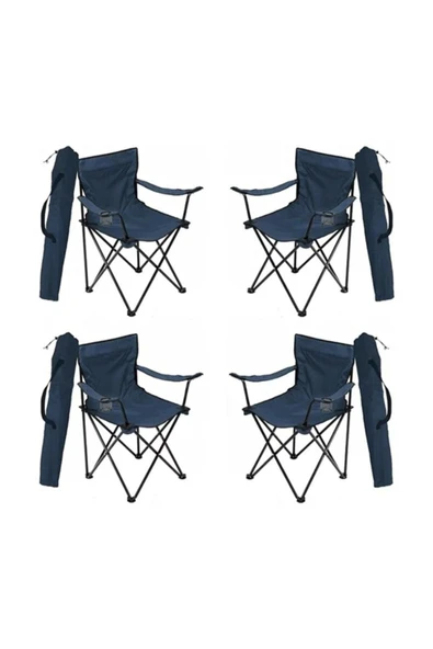 Mocca Style Mavi Rejisör Sandalye 4lü ürün görseli 1