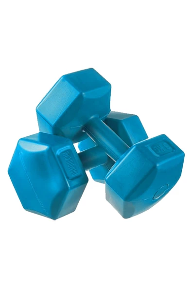 Dambılcım Açık Mavi 3 KG x 2 Adet 6 KG Dambıl Seti 6 KG Dumbell Set ürün görseli 1