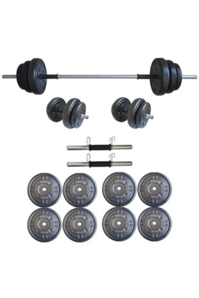 Dambılcım Platinum 25 kg Halter Seti 25 kg Dambıl Seti Ağırlık Seti Vücut Geliştirme Aleti ürün görseli 1