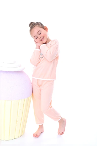 Kız Çocuk %100 Pamuk Desenli Rahat Pijama Takımı-Yumuşak ve Cilt Dostu ürün görseli 1