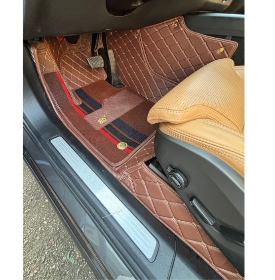 Volvo XC60 2009-2016 Arası Aracına Özel 8D Çift Katmanlı Havuzlu Paspas Takımı(Kahverengi) ürün görseli 1