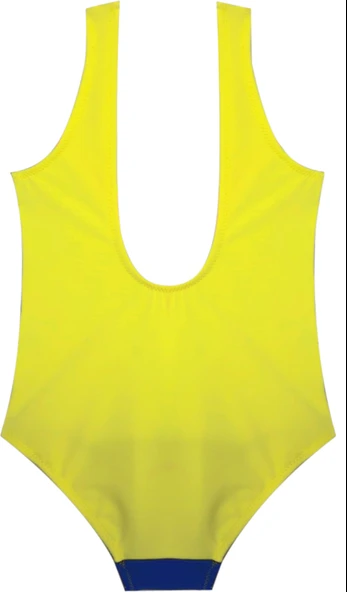 SARI BLOKLU KIZ ÇOCUK MAYO DB20030M - Resim 2