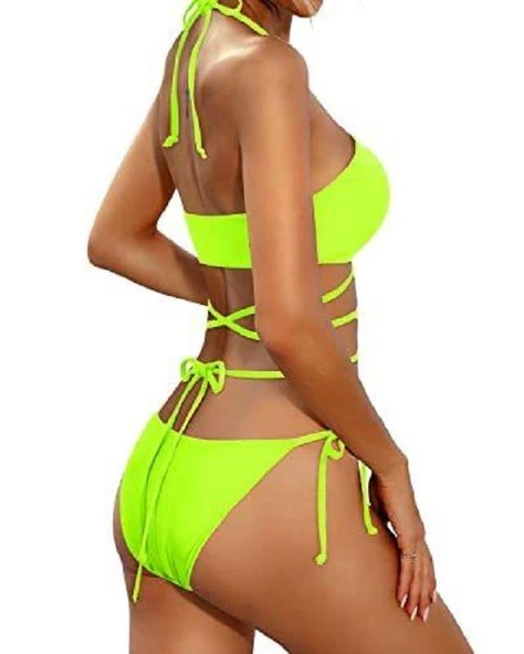 Bağlama Detaylı bikini takım DB200780BT - Resim 12