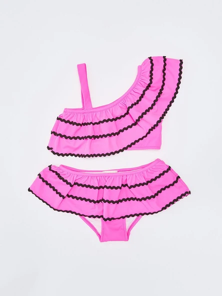 Sutaşı detaylı kız çocuk bikini takım ürün görseli 1