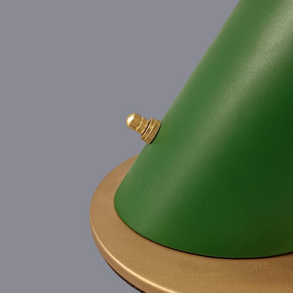 Vela Yeşil Eskitme Gold Masa Lambası - Resim 6