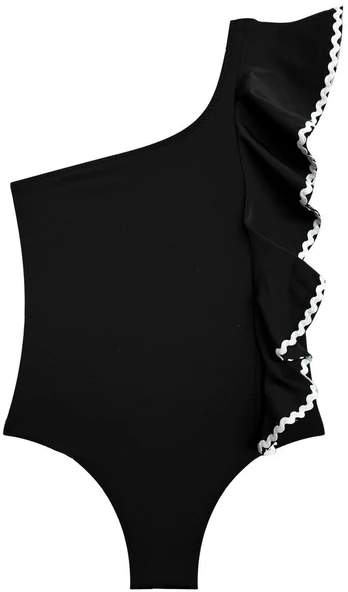 Sutaşı detaylı kız çocuk mayo DB200740CM ürün görseli 1