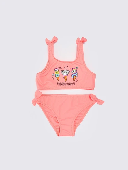 Fiyonklu kız çocuk bikini takım ürün görseli 1