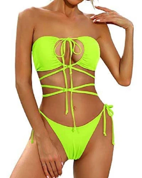 Bağlama Detaylı bikini takım DB200780BT - Resim 11