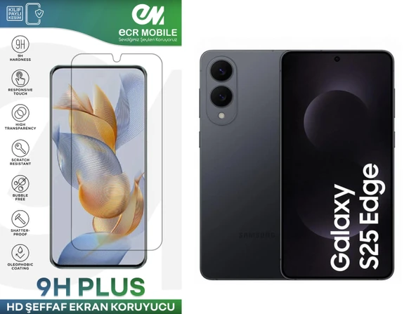 Samsung Galaxy S25 Edge ile Uyumlu Şeffaf Esnek 9H Esnek Nano Ekran Koruyucu ürün görseli 1