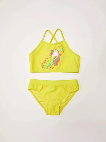 Baskılı kız çocuk bikini takım ürün görseli 1