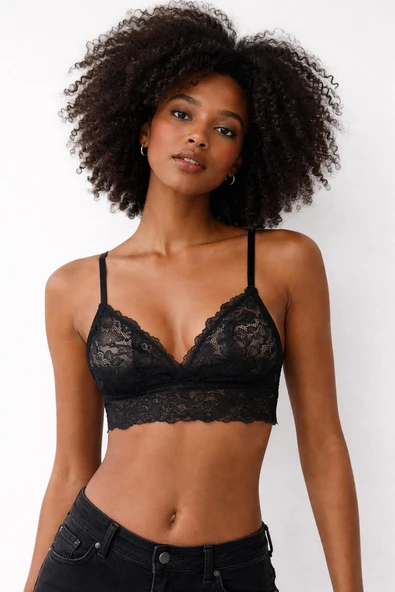 SİYAH FULL DANTEL BİYELİ BRALET DS200601BR ürün görseli 1
