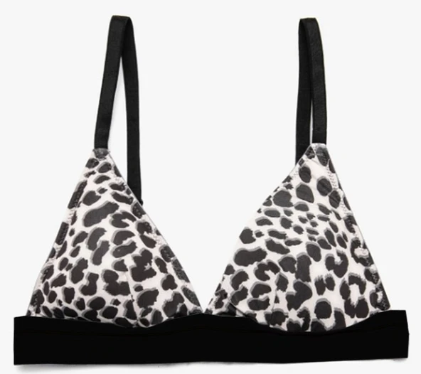 LEOPAR BASKILI MICRO BRALET DS200603BR - Resim 2