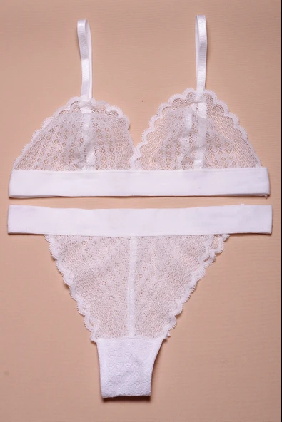 EKRU FULL DANTEL BRALET TAKIM  DS20095BRT ürün görseli 1