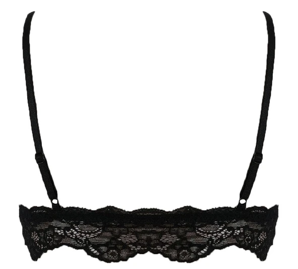 SİYAH YAKALARI DANTELLİ MICRO BRALET DS200475BR - Resim 2