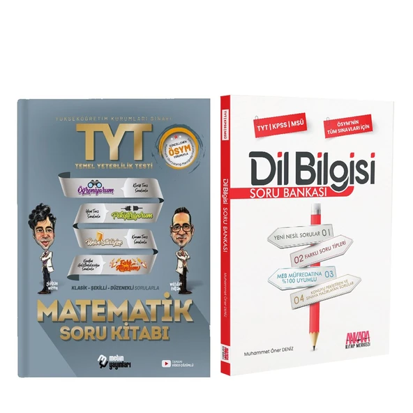Metin Yayınları TYT Matematik ve AKM Dil Bilgisi Soru Bankası Seti 2 Kitap ürün görseli 1