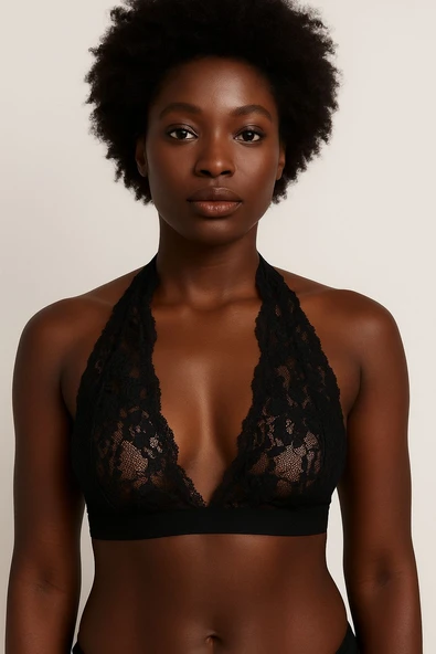 SİYAH SIRT DETAYLI BRALET DS200457BR ürün görseli 1
